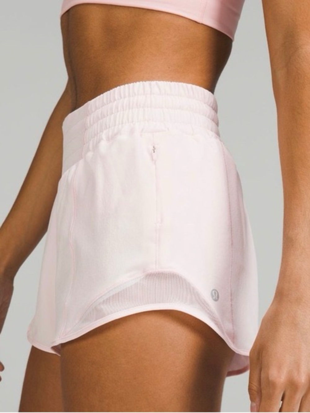 Lululemon Track That High-Rise Lined Shorts Strawberry Cream Size 6